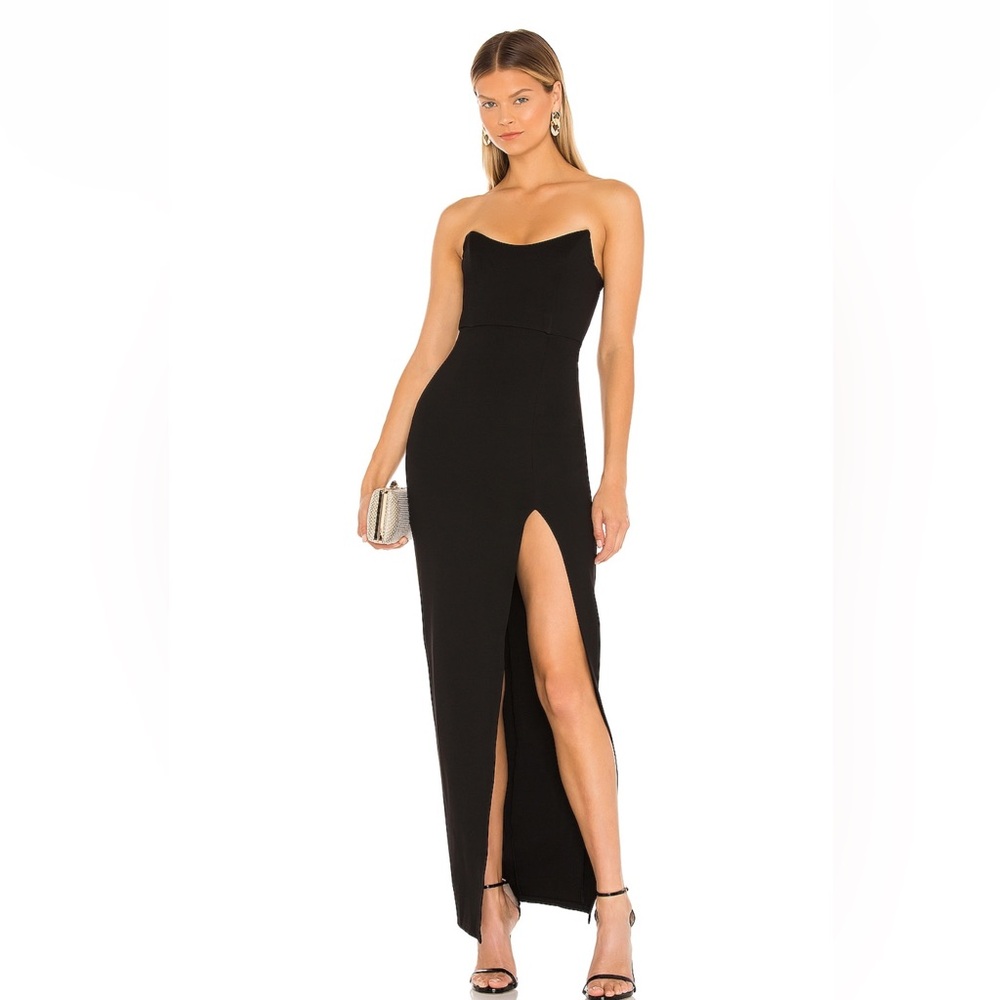 Revolve Strapless Maxi Dress in Black